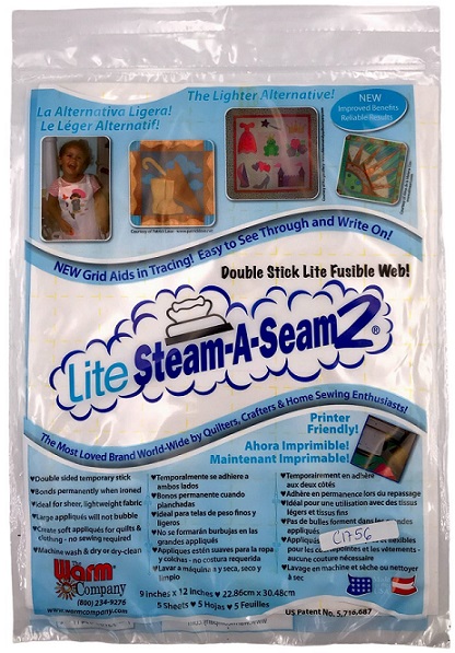 ENTRETELA TERMOADHESIVA LIGERA STEAM A SEAM DOBLE CARA 9" X 12"