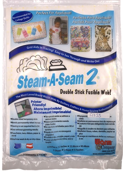 ENTRETELA TERMOADHESIVA  STEAM A SEAM DOBLE CARA 9" X 12"